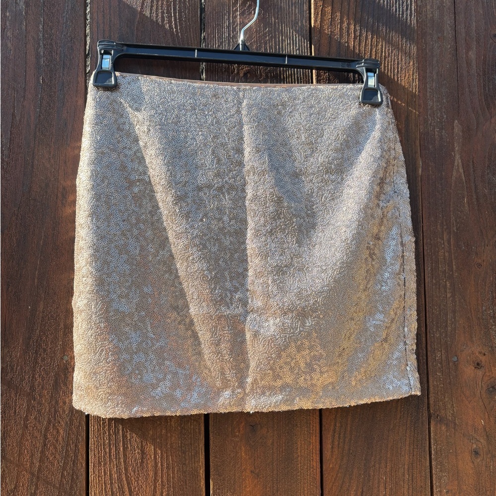 GAP Gold Sequin Mini Skirt Item #207